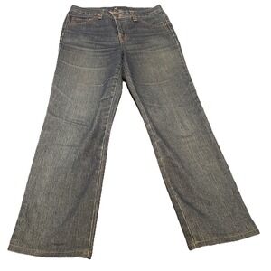 Relativity Women's Blue Denim Jeans Size‎ 6 Stretch Straight Leg Medium Wash